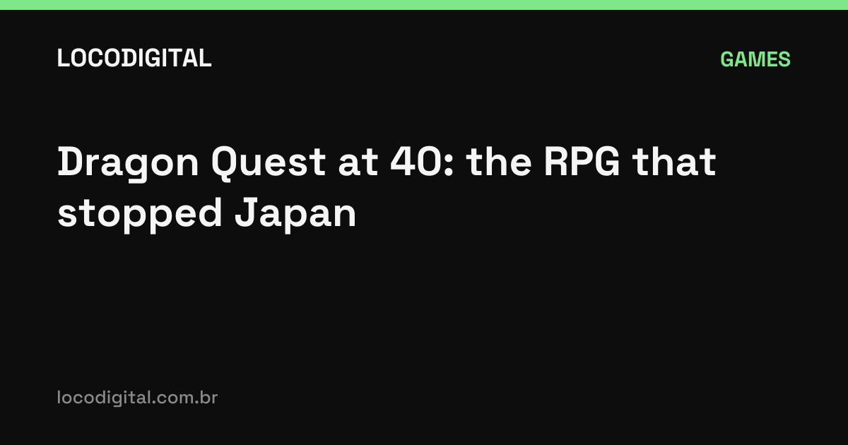 Dragon Quest at 40: the RPG that stopped Japan
