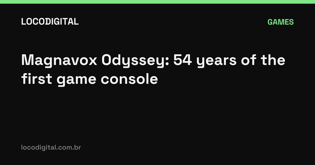 Magnavox Odyssey: 54 years of the first game console