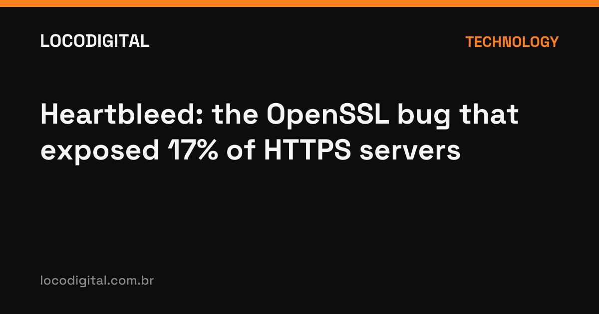 Heartbleed: the OpenSSL bug that exposed 17% of HTTPS servers