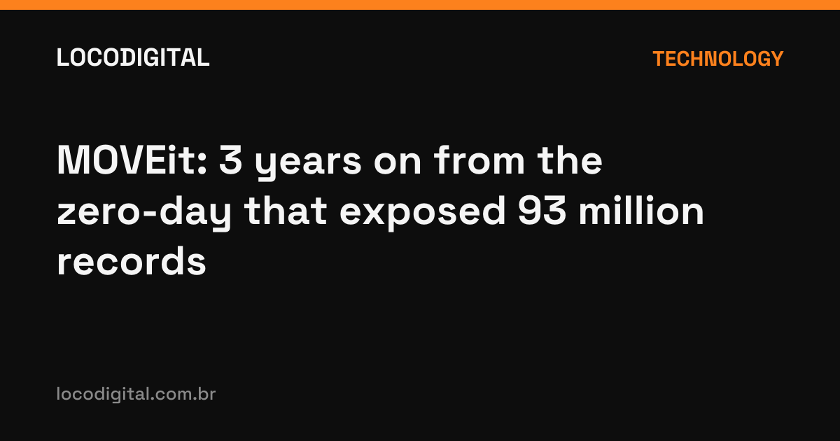MOVEit: 3 years on from the zero-day that exposed 93 million records