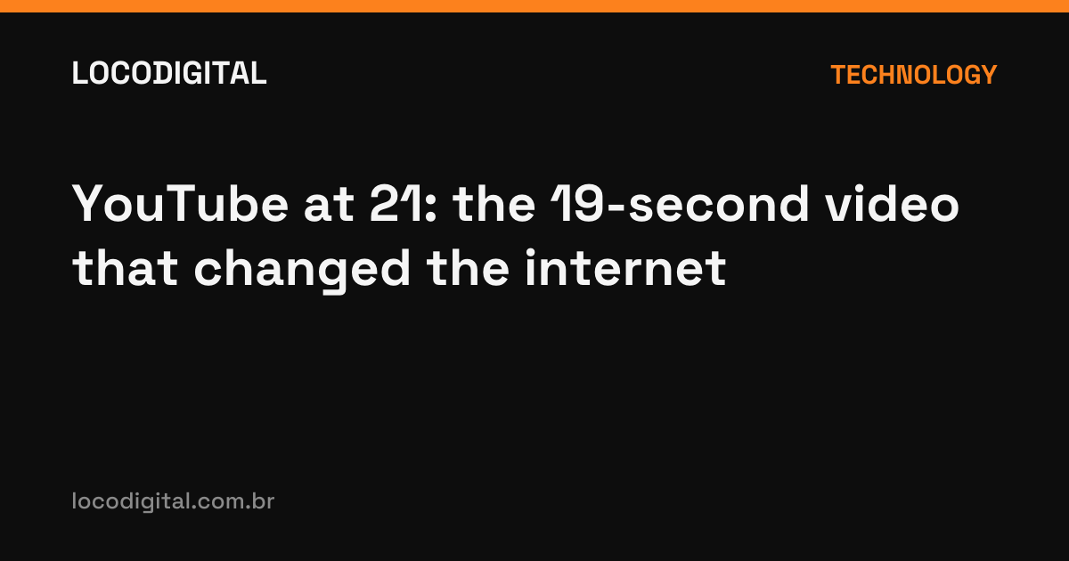 YouTube at 21: the 19-second video that changed the internet