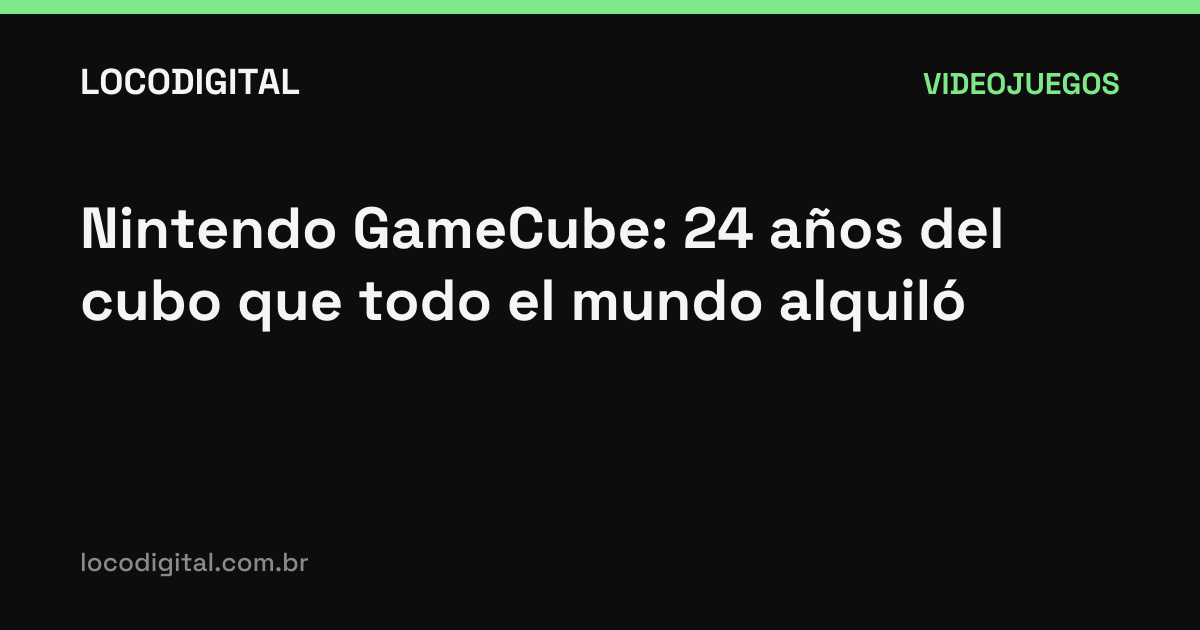 Nintendo GameCube: 24 años del cubo que todo el mundo alquiló